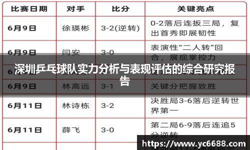深圳乒乓球队实力分析与表现评估的综合研究报告